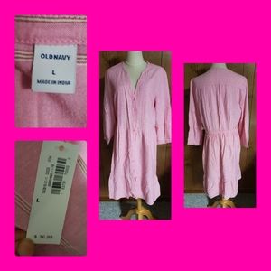 Old Navy Stripped Pink Dress